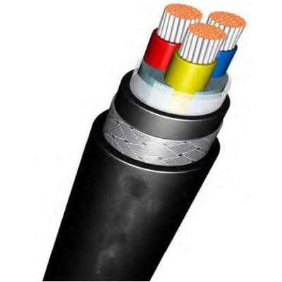 Beli 35mm Aluminium/Tembaga Core Steel Wire PVC/XLPE Underground Armored Power Cable Hitam 95mm online manufacture