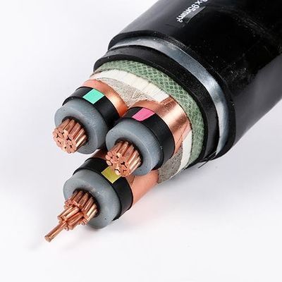 Kabel bawah tanah tegangan tinggi hitam 110kV XLPE 50mm untuk konstruksi