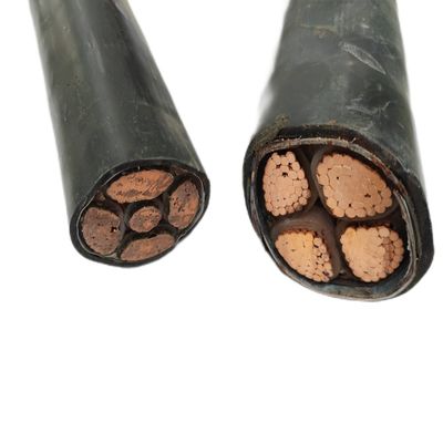 PVC Jacket NYY 4x25mm2 XLPE Isolasi Tembaga Konduktor Kabel Daya untuk Tegangan Rendah 12V