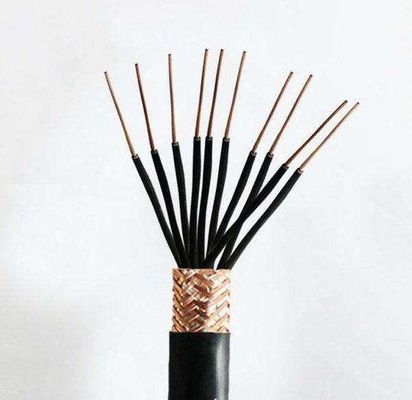 Black Sheath Control Fleksibel Kabel Shielded Tembaga Inti tahan panas